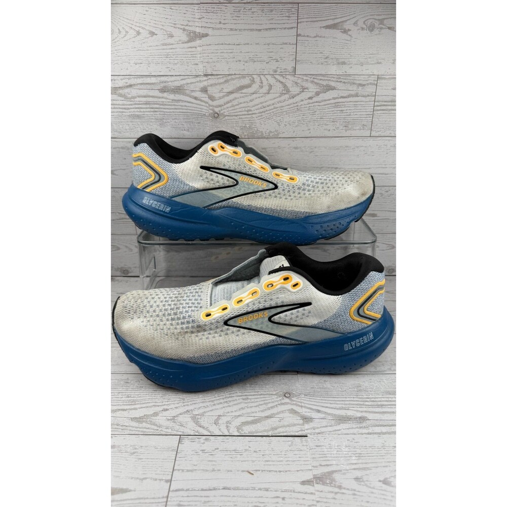 Brooks Glycerin 21 1104191D158 Gray 9.5D Mens Sneakers Knit Running Shoes #958
